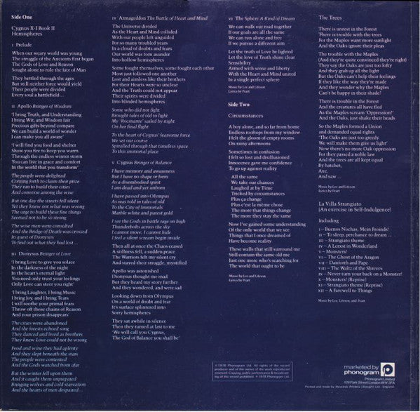 Rush : Hemispheres (LP, Album, Gat)