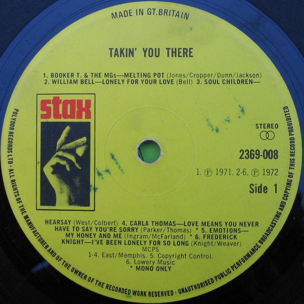 Various : Takin' You There (LP, Comp, Smplr, Gat)