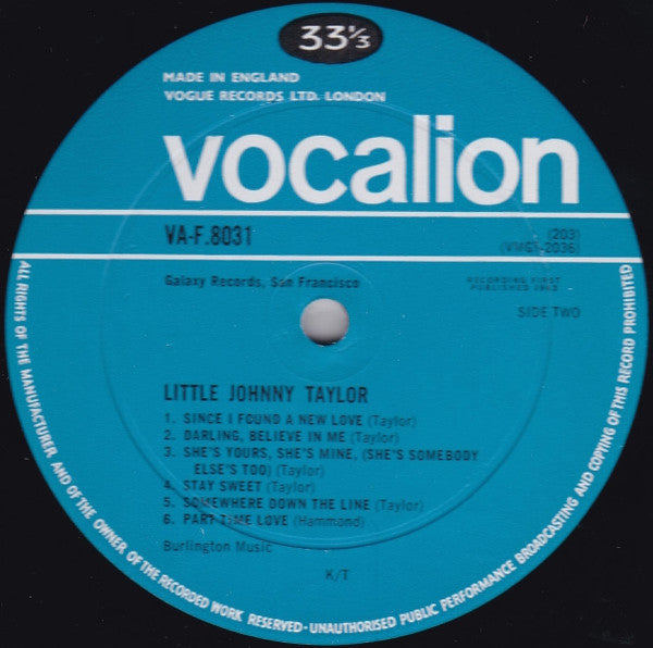 Little Johnny Taylor : Little Johnny Taylor (LP, Mono)