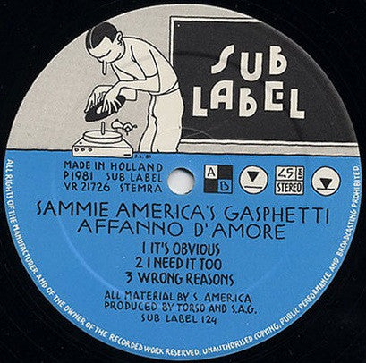 Sammie America's Gasphetti : Affanno D'Amore (12", MiniAlbum)