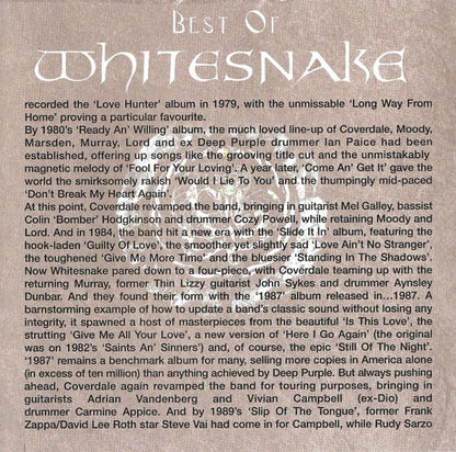 Whitesnake : Best Of Whitesnake (CD, Comp, RE)
