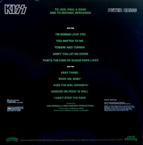 Kiss, Peter Criss : Peter Criss (LP, Album, SRC)
