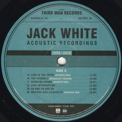 Jack White (2) : Acoustic Recordings 1998-2016 (2xLP, Album, RM, 180)