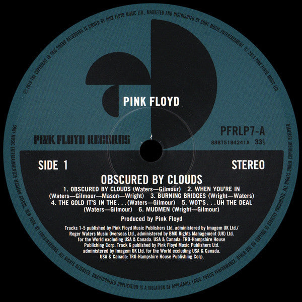 Pink Floyd : Obscured By Clouds (LP, Album, RE, RM, 180)