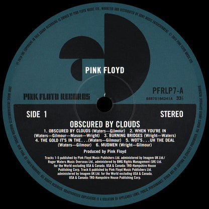 Pink Floyd : Obscured By Clouds (LP, Album, RE, RM, 180)