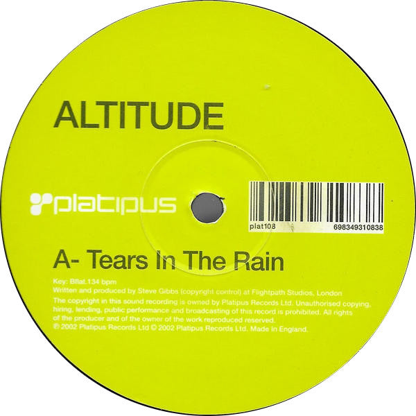 Altitude : Tears In The Rain / Marrakech (12")