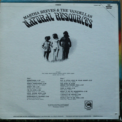 Martha Reeves & The Vandellas : Natural Resources (LP, Album)