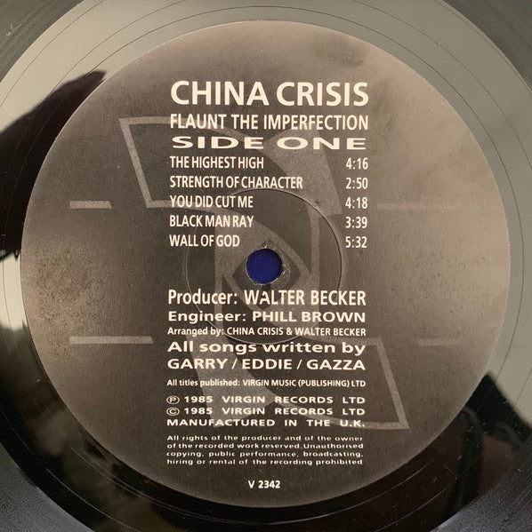 China Crisis : Flaunt The Imperfection (LP, Album, Blu)