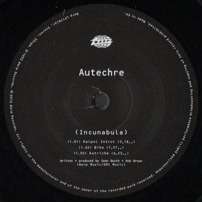 Autechre : Incunabula (2xLP, Album, RE, RP)