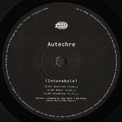 Autechre : Incunabula (2xLP, Album, RE, RP)