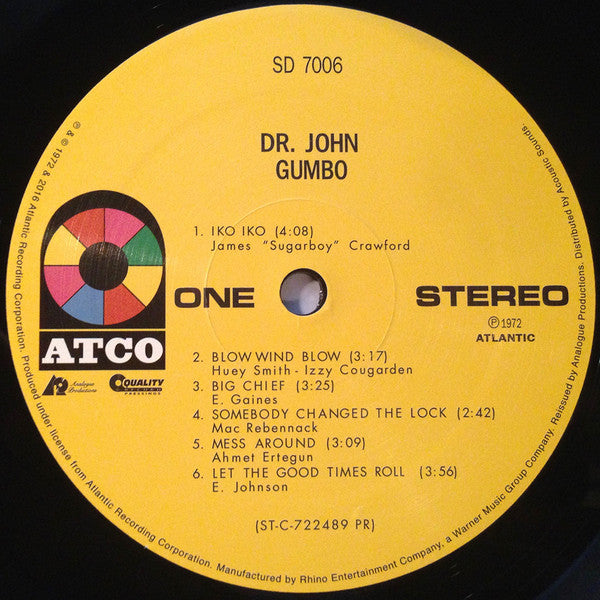 Dr. John : Dr. John's Gumbo (LP, Album, Ltd, RE, RM, Gat)