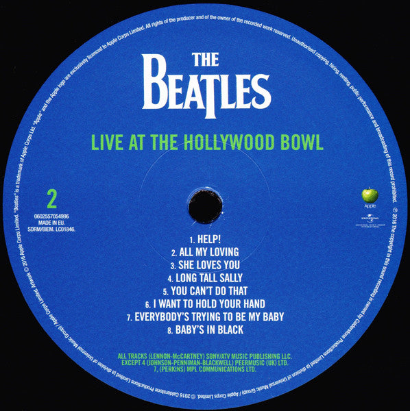 The Beatles : Live At The Hollywood Bowl (LP, Album, RM, Gat)