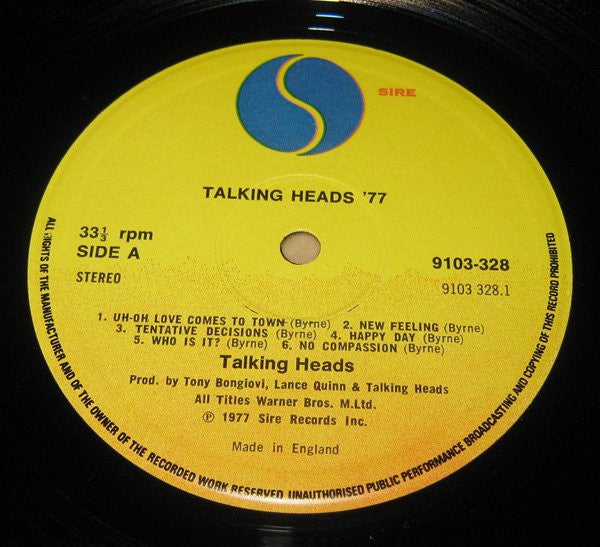 Talking Heads : Talking Heads: 77 (LP, Album)