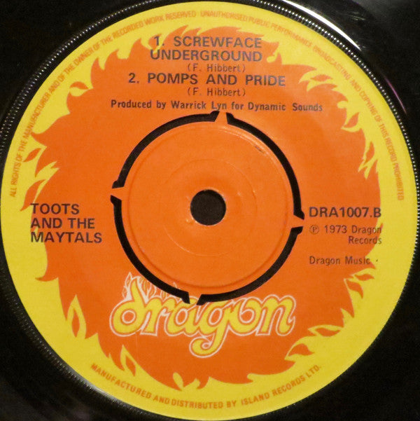 Toots And The Maytals* : Sit Right Down (7", Single)