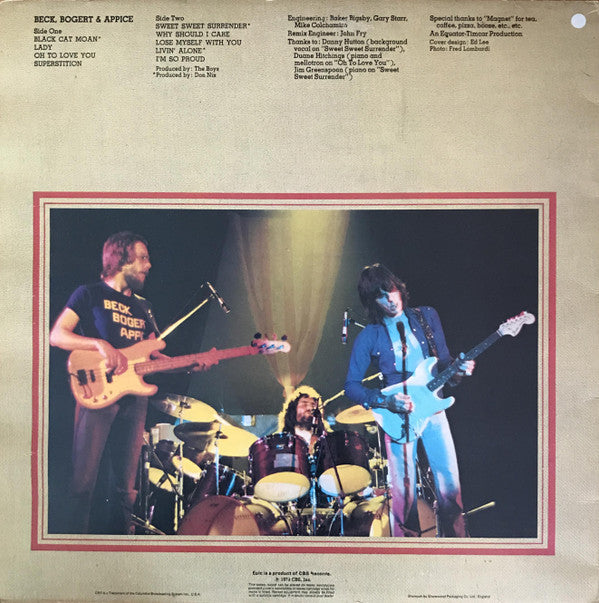 Beck, Bogert & Appice : Beck, Bogert & Appice (LP, Album)