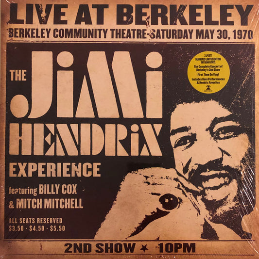 The Jimi Hendrix Experience : Live At Berkeley (2xLP, Album, Ltd, Num, 180)