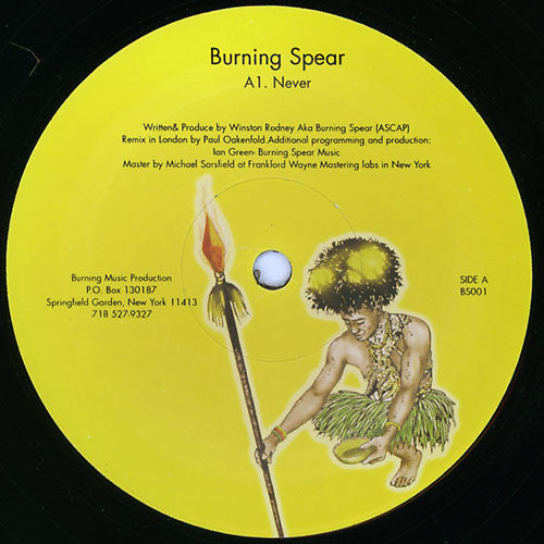 Burning Spear : Never (12", Single)