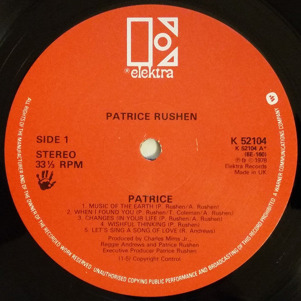 Patrice Rushen : Patrice (LP, Album)