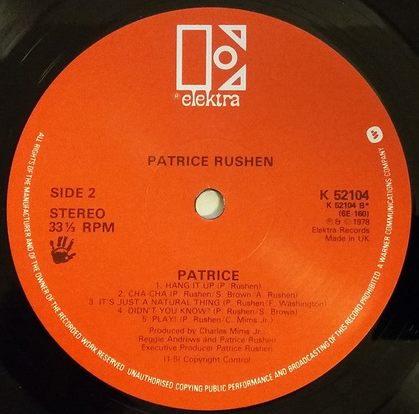 Patrice Rushen : Patrice (LP, Album)