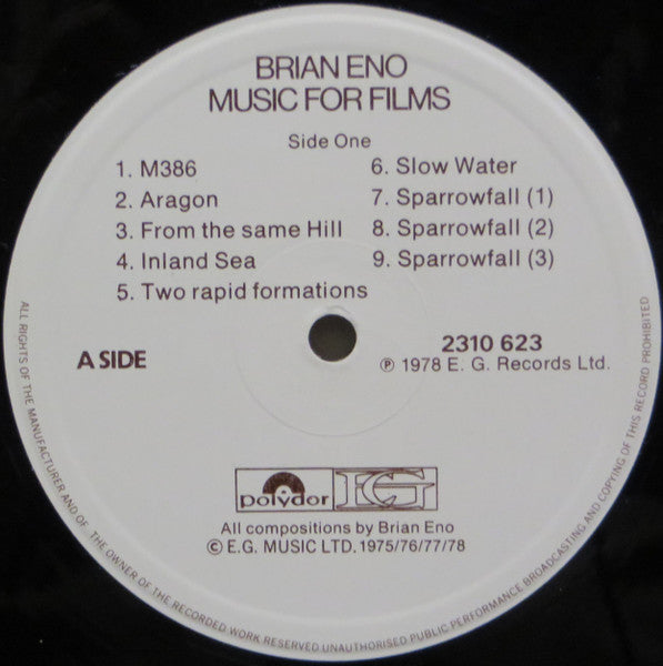 Brian Eno : Music For Films (LP, Album)