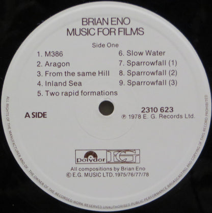 Brian Eno : Music For Films (LP, Album)