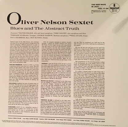 Oliver Nelson : The Blues And The Abstract Truth (LP, Album, RE, Gat)