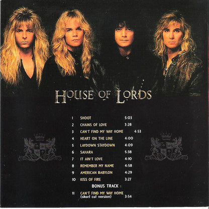 House Of Lords (2) : Sahara (CD, Album, RE, RM)