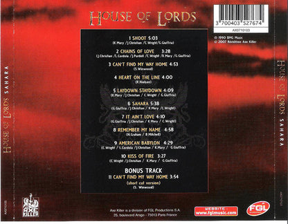 House Of Lords (2) : Sahara (CD, Album, RE, RM)