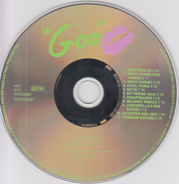 Sonic Youth : Goo (CD, Album, RE, RP)