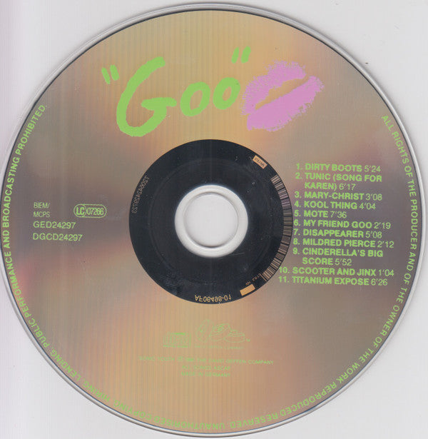 Sonic Youth : Goo (CD, Album, RE, RP)