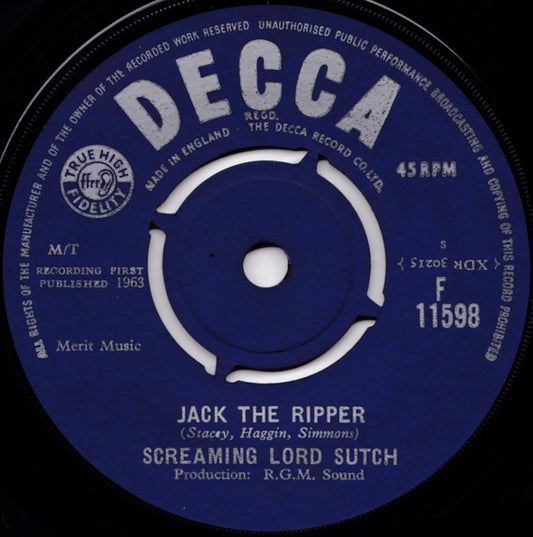 Screaming Lord Sutch : Jack The Ripper (7", Single)