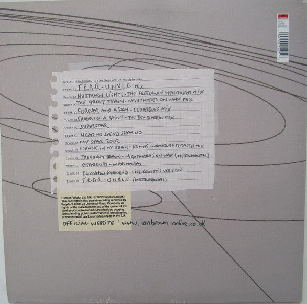 Ian Brown : Remixes Of The Spheres (2xLP)