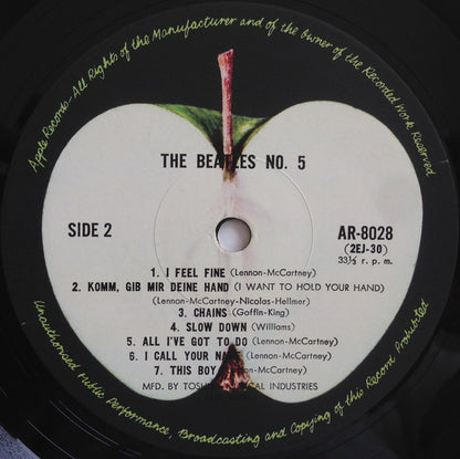 The Beatles : Beatles No. 5 (LP, Comp, Mono, RE)