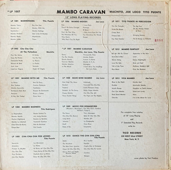 Machito, Tito Puente, Joe Loco : Mambo Caravan (LP, Album, Mono, Pin)