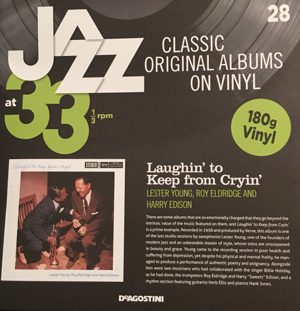 Lester Young, Roy Eldridge And Harry Edison : Laughin' To Keep From Cryin' (LP, Album, RE, 180)