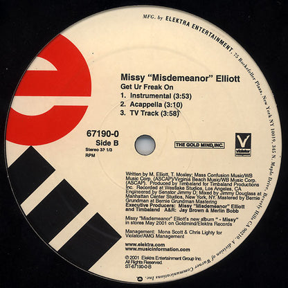 Missy "Misdemeanor" Elliott* : Get Ur Freak On (12")