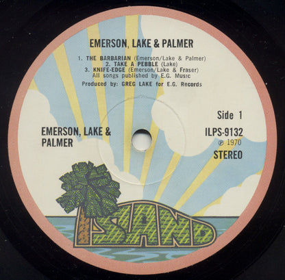 Emerson, Lake & Palmer : Emerson, Lake & Palmer (LP, Album, RP, Pin)