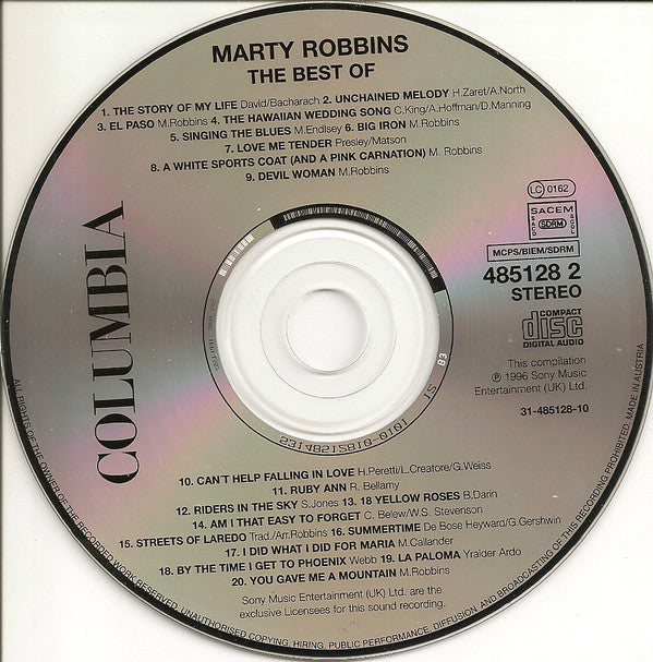 Marty Robbins : The Best Of Marty Robbins (CD, Comp)