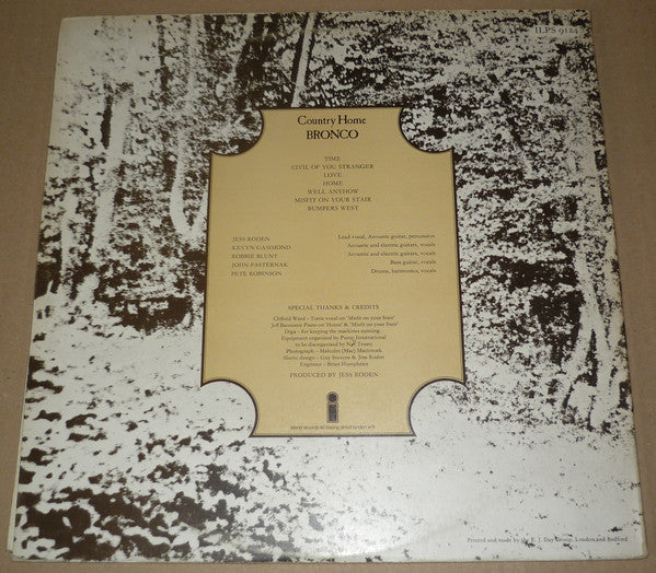 Bronco (4) : Country Home (LP, Album, Pin)