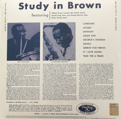 Clifford Brown And Max Roach : Study In Brown (LP, Album, Mono, RE, 180)