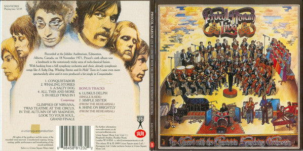 Procol Harum In Concert With The Edmonton Symphony Orchestra : Live (CD, Album, RE, RM, Dig)