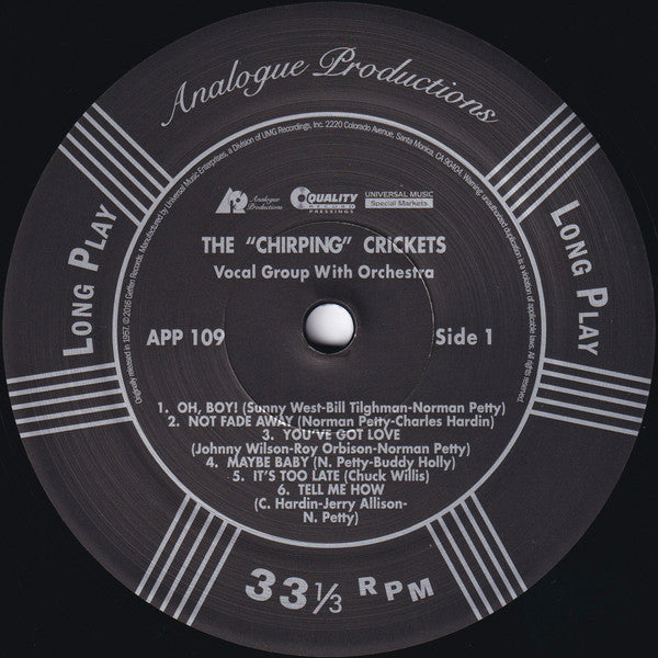 The Crickets (2) : The "Chirping" Crickets (LP, Album, Mono, RE, RM, 200)