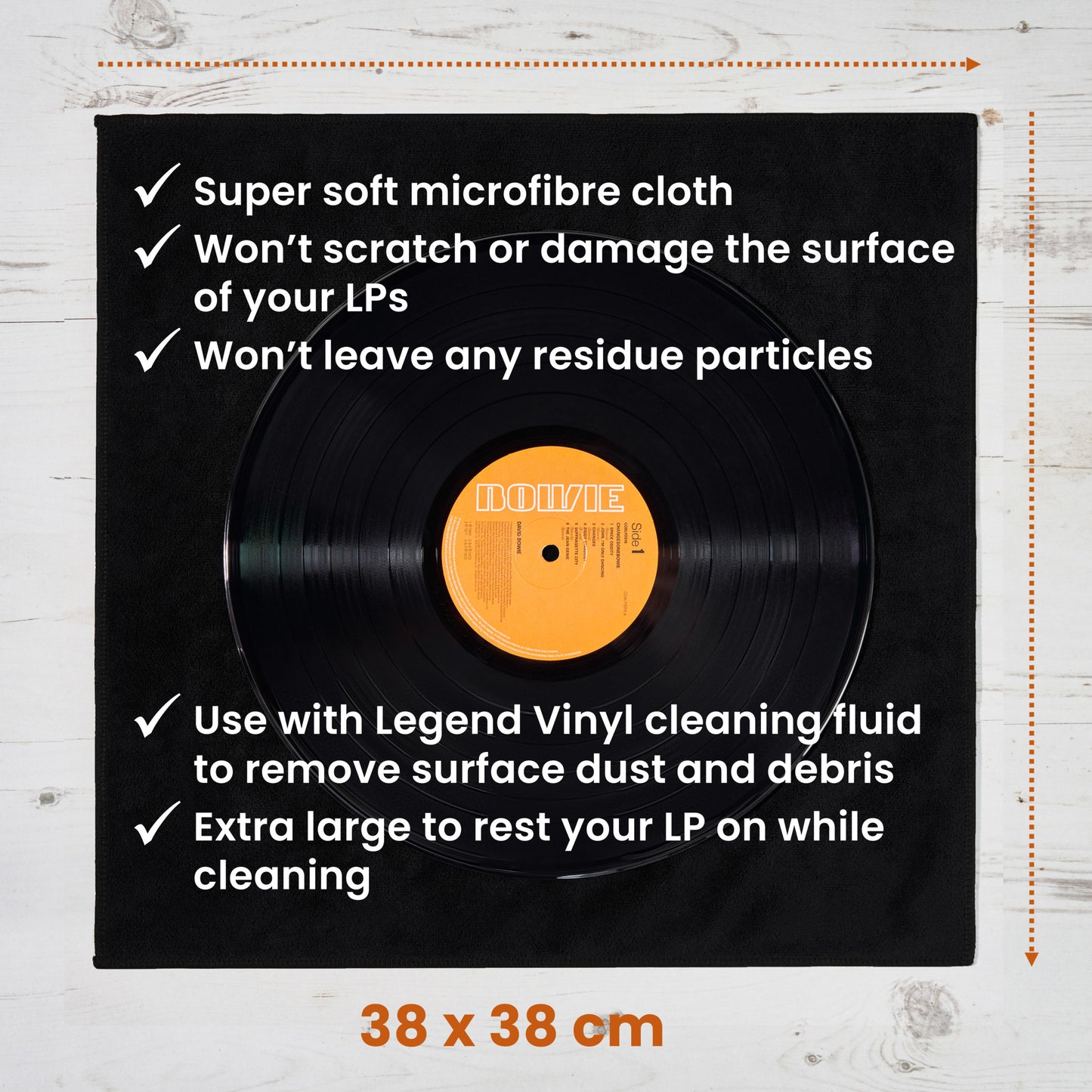 Legend Vinyl Lint Free Vinyl Record Microfibre Cleaning Cloth