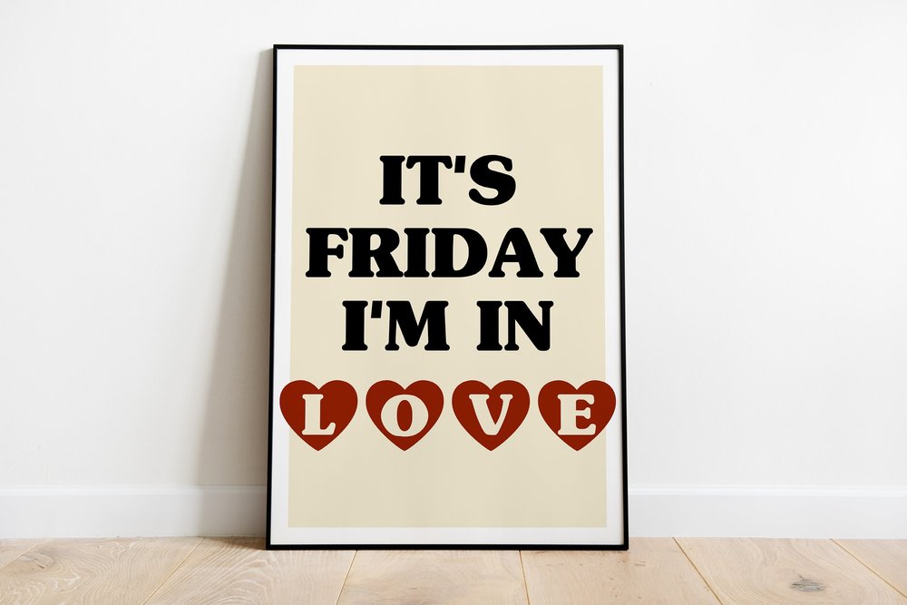 Cure - Friday I'm In Love - Art Print