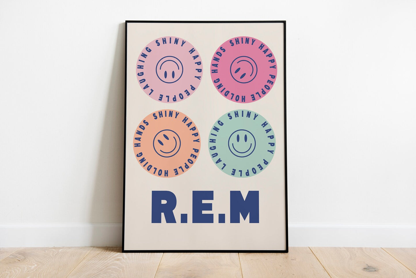 R.E.M. Shiny Happy People -  Art Print