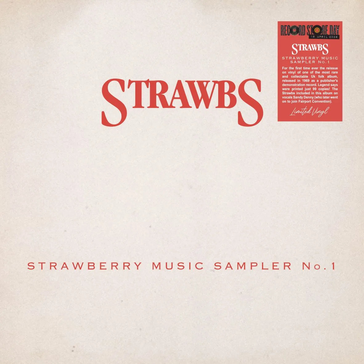 STRAWBS - Strawberry Music Sampler No.1 (Rsd 2026)