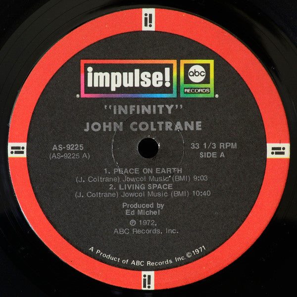 John Coltrane : Infinity (LP, Album, Ind)