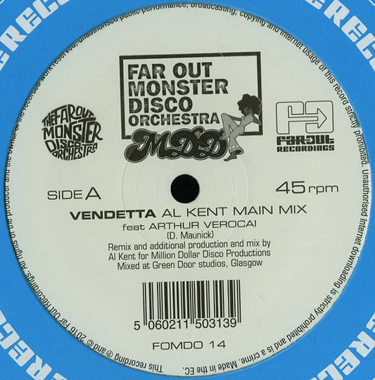Far Out Monster Disco Orchestra Feat. Arthur Verocai : Vendetta (Al Kent Remixes) (12")