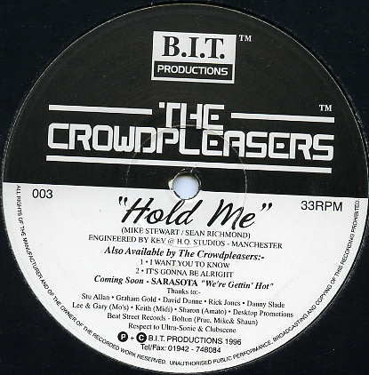 The Crowdpleasers : Hold Me (12", S/Sided)
