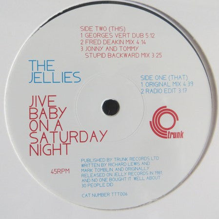The Jellies : Jive Baby On A Saturday Night (12")